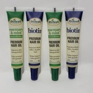 Difeel Premium Hair Oil 4pk Rosemary Mint Biotin 1.5oz Growth Treatment USA Made